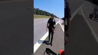 Biker accidentally interrupts a motorcycle procession 😬 kenny1020304050yt [upl. by Volotta]