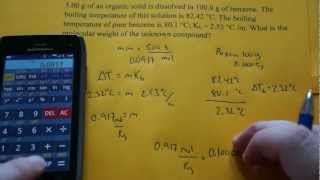 Calculating Molar Mass from Boiling Point Elevation [upl. by Rutan814]