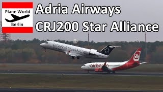 Adria Airways CRJ200 Star Alliance takeoff from Berlin Tegel Airport [upl. by Wenn]