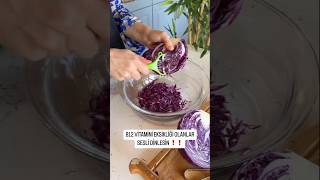 B12 deposu lahana turşusu tarifi shorts yemek recipe food [upl. by Elacim]