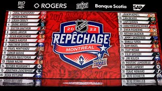 Round 1 of the 2022 NHL Draft [upl. by Ahtis335]