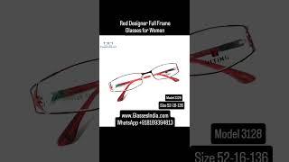 Red Designer Full Frame Glasses for Women [upl. by Naahsar]