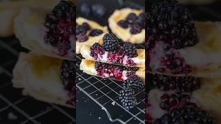 Blackberry Cream Cheese Tarts… Easy Puff Pastry Dessert… pastry puffpastry puffpastryrecipe [upl. by Arreis127]