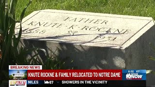 PREVIEW Knute Rockne grave moved to Notre Dame update [upl. by Leong718]