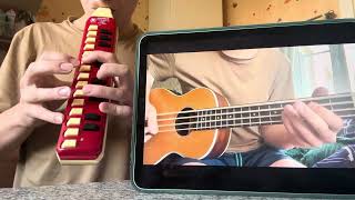 Sunset Riders  Stage 6 Hohner alto and bass ukulele cover [upl. by Vano]