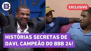 BBB 24 Davi foi de zagueiro pegador a milionário amigos revelam histórias do campeão [upl. by Goodden397]