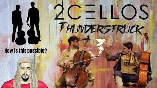 Reaction │ 2CELLOS  Thunderstruck OFFICIAL VIDEO [upl. by Airbmac]