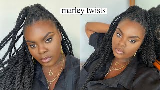 marley twists over locs NO CROCHET [upl. by Yrac]