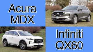 2022 Acura MDX VS 2022 QX60 comparison [upl. by Gross]