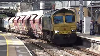 66 589 on a freight through Southall 12 Sep 24 [upl. by Ronnoc]