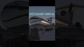 B727 Sunset Arrival boeing b727 sunset fyp aviation [upl. by Ikiv]