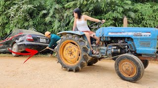 Genius girl repairs and restores car lost brakes dive into the ditch [upl. by Amehsyt]