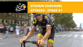 Sylvain Chavanel attacks   Stage 21  Tour de France 2018 [upl. by Latterll891]