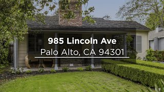 Brian Chancellor  985 Lincoln Ave Palo Alto CA 94301 [upl. by Malony]