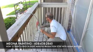 HOW TO PAINT A DECK WITH STAIN IN 8 MINUTES [upl. by Aneala37]