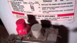 How to light a Pilot Light on old heater [upl. by Meris249]