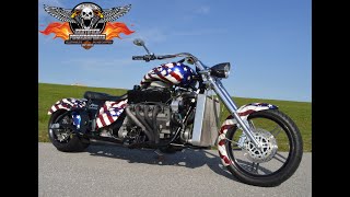 SOLD  2020 SABERTOOTH MOTORCYCLES WILDCAT 427 COBRA V8 CHOPPER SOFTAIL [upl. by Corty]