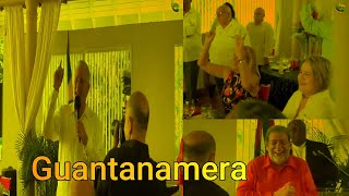 DíazCanel canta la Guantanamera🚀 en karaoke en San Vicente y las Granadinas [upl. by Doble470]