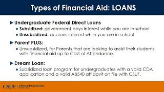 Understanding How Financial Aid Works at CSUF [upl. by Decrem]