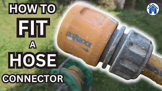 How to fit a hose pipe connector to a hose pipe Hozelock connector installation [upl. by Eulau]