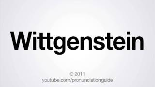 How to Pronounce Wittgenstein [upl. by Votaw]