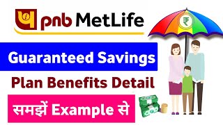 pnb metlife guaranteed savings plan  pnb metlife insurance guaranteed savings plan detail in hindi [upl. by Akitan302]