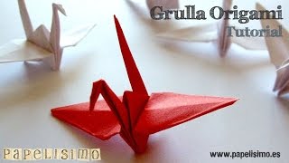 Grulla de papel Papiroflexia [upl. by Luzader]