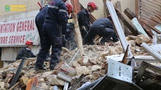 Rescuers in Marseille find one body in rubble of collapsed buildings [upl. by Norek422]