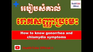 របៀបសំគាល់ រោគសញ្ញាប្រមេះ l How to know gonorrhea and chlamydia symptoms l HealthTube Official [upl. by Daren611]