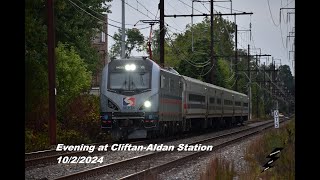 Evening Railfanning at CliftonAldan Station 1022024 [upl. by Eirojram]