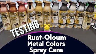 Testing RustOleums New Metal Colors Spray Cans  Very Nice Paint [upl. by Tumer]