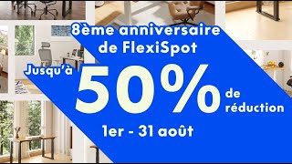 Cet été profitez des JO et du 8ème anniversaire de FlexiSpot [upl. by Acir588]