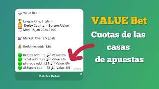 Encuentra Fácilmente las Mejores Apuestas con valor con BetMines Value Bet Bot [upl. by Tnert716]