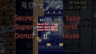 Secret Exit and 4 1ups Super Mario World Donut Ghost House shorts mario nintendo short snes [upl. by Ocirema]