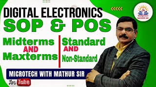 SOP amp POS  Minterms amp Maxterms  Standard amp Non standard SOP amp POS [upl. by Gavrilla]