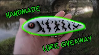 Handmade Wooden Jerkbait Giveaway and Lure Fishing for Pike on the canal Build to catch part 2 [upl. by Eiboh897]