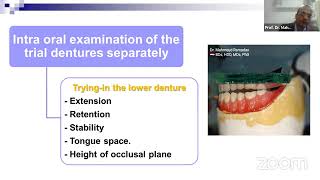 Complete denture tryin Part 3 Intraoral examination of the lower trial denture [upl. by Humfrid]