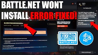 How To FIX BattleNet Installation Error  Quick amp Easy [upl. by Maurilla869]