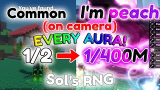 EVERY SINGLE NEW AURA  AURAS ON CAMERA 12 TO 1400M  Sols RNG old [upl. by Llejk]