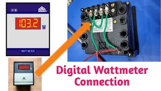 Digital Wattmeter Connection  How to Connect Wattmeter in Circuit  Wattmeter in Hindi [upl. by O'Grady]