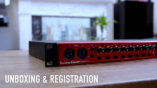 Unboxing and Registration  Clarett⁺ OctoPre [upl. by Seidnac]