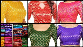 2020 Latest Brocade Banarasi Saree Blouse DesignsBrocade Banarasi Back Neck Blouse Designs [upl. by Akeenat254]