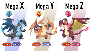 All 24 Starters Pokémon Mega XYZ Evolve Gen 1 to Gen 8 [upl. by Ardnikal]