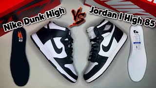 Jordan 1 High 85 vs Nike Dunk High Full Comparison [upl. by Naujahs]