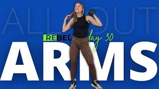 BICEPS amp TRICEPS  REBEL Day 30  20 min Arms Workout with Dumbbells [upl. by Dinesh]