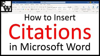 How to Insert Citations in Microsoft Word [upl. by Carly819]