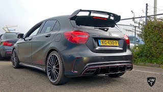 MercedesBenz A45 AMG MADNESS LOUD Revs Accelerations amp Crackling Sounds [upl. by Otreblif]