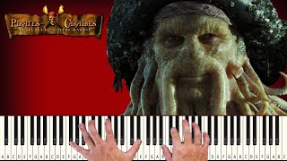 Davy Jones Theme  PIANO TUTORIAL [upl. by Ahsiral]