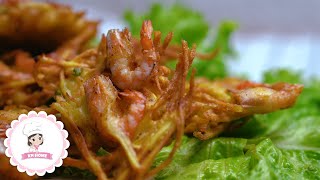 🍤 Crispy Sweet Potato Shrimp Cakes Merry Christmas  Subtitles  Food Recipe  KN Home 24 [upl. by Seroled]