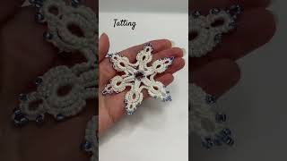 Tatting Subscribe to learn ꕥ Фриволите Подпишись чтобы научиться кружево needlework вязание [upl. by Nallij]